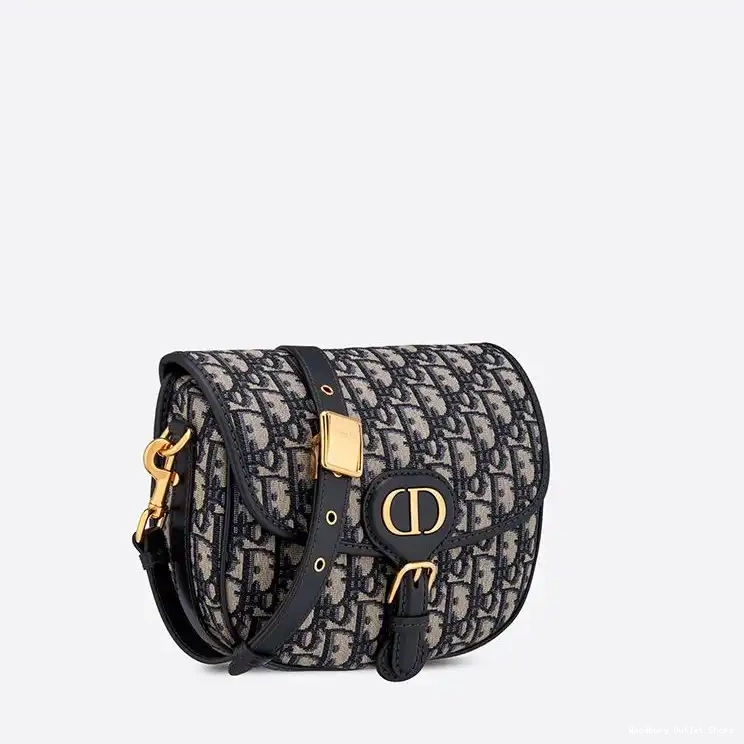 Cheap Oblique Medium Bobby Dior Blue Motif Bag Canvas 0404 Hot Sale